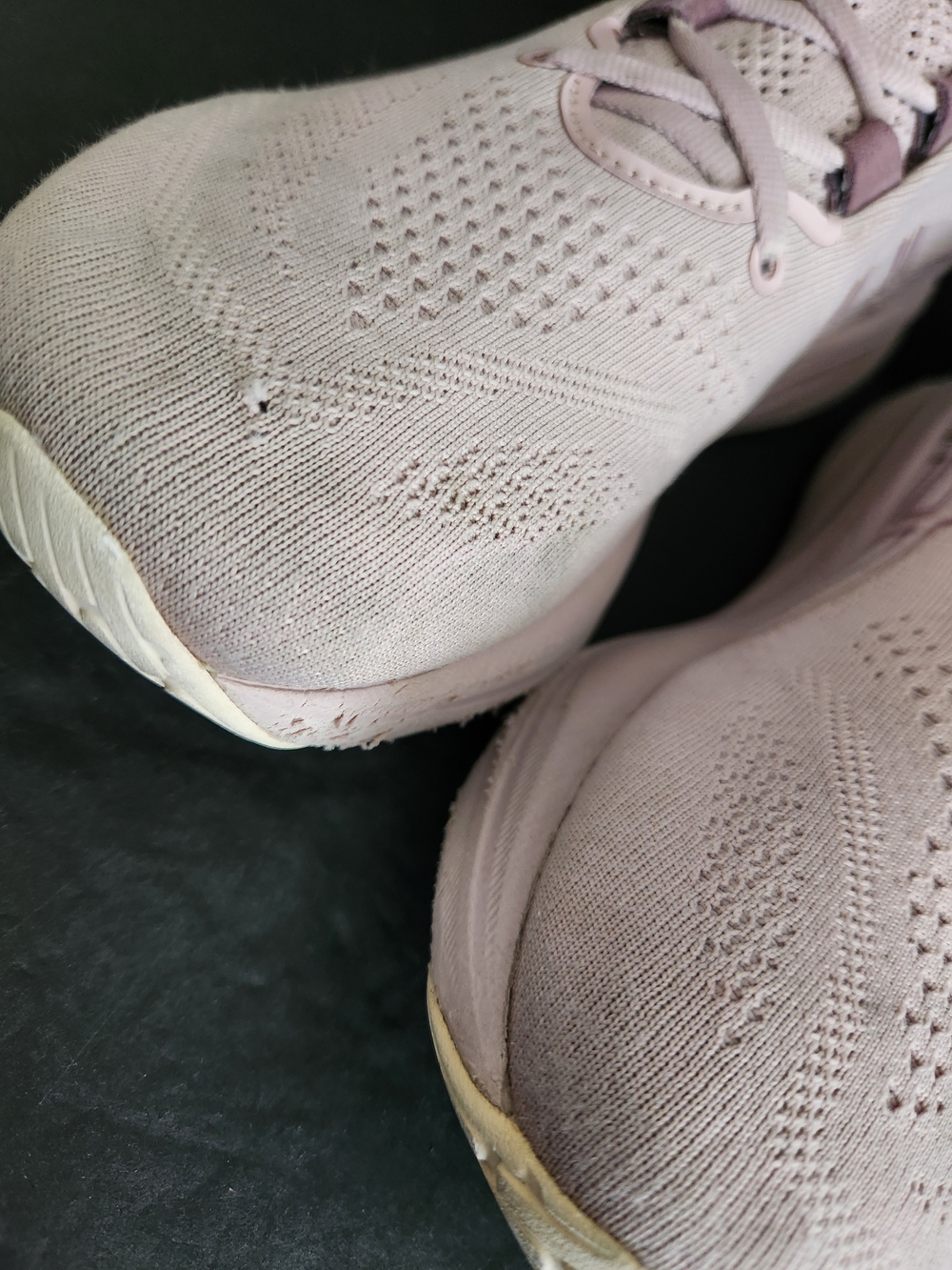 ASICS Women's Light Pink Knit Running Shoes - Picture 3 of 8